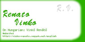 renato vinko business card